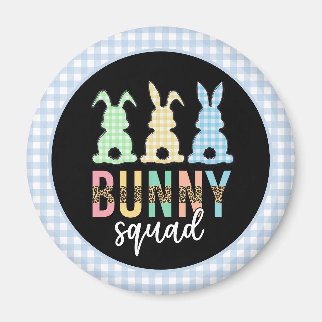 Bunny Squad | Påskägg Hunt Cute Bunny Magnet (Framsidan)