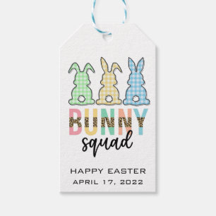 Bunny Squad   Påskägg Hunt Cute Bunny Presentetikett