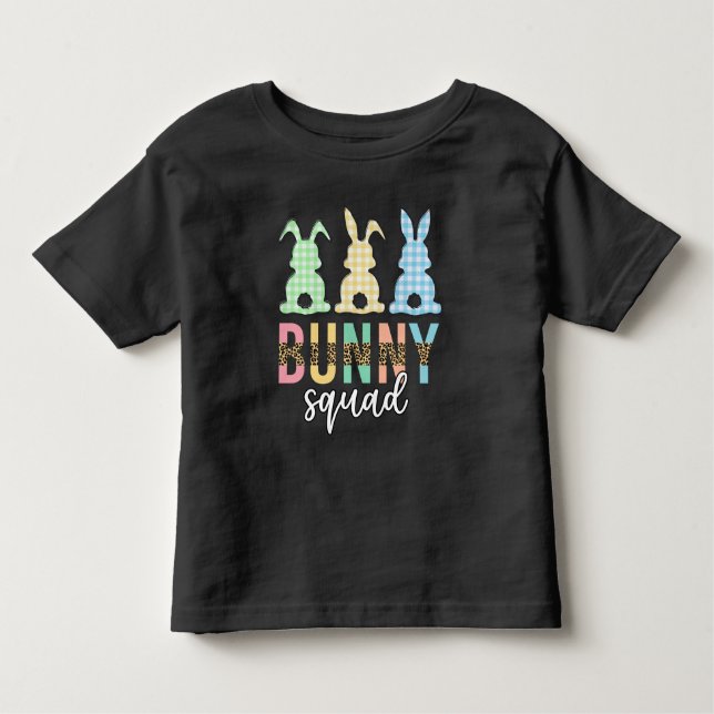 Bunny Squad | Påskägg Hunt Cute Bunny T Shirt (Framsida)