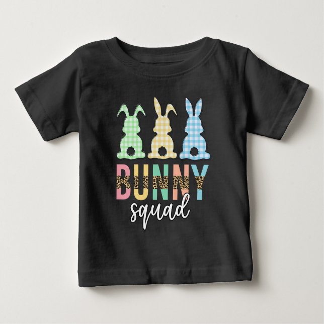Bunny Squad | Påskägg Hunt Cute Bunny T Shirt (Framsida)