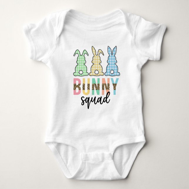 Bunny Squad | Påskägg Hunt Cute Bunny T Shirt (Framsida)