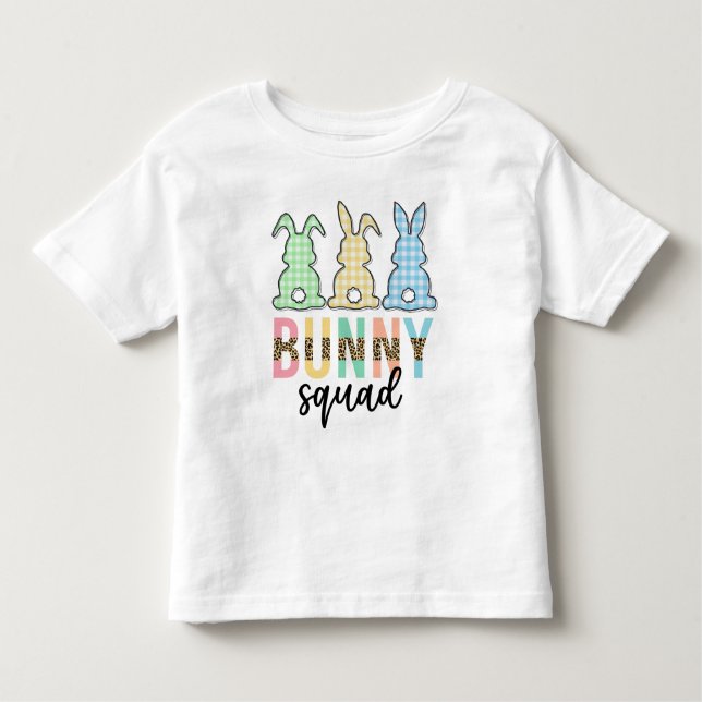 Bunny Squad | Påskägg Hunt Cute Bunny T Shirt (Framsida)
