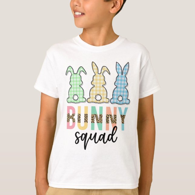 Bunny Squad | Påskägg Hunt Cute Bunny T Shirt (Framsida)