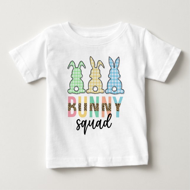 Bunny Squad | Påskägg Hunt Cute Bunny T Shirt (Framsida)