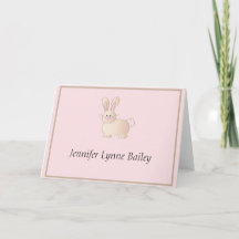 Bunny Stationery Note-kort
