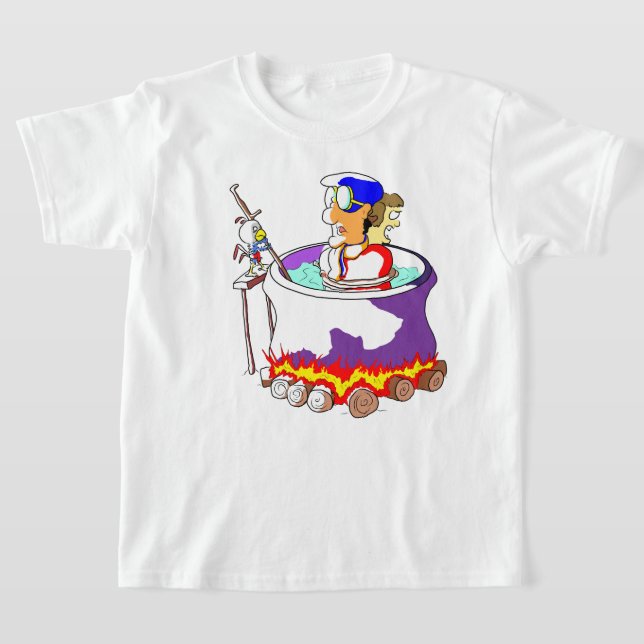 Bunny Stew Pot T Shirt (Laydown)