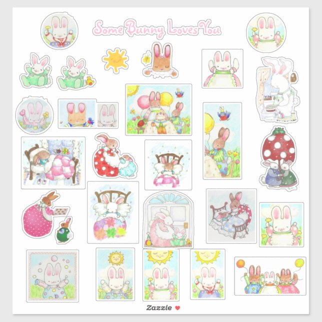 Bunny Stickers! Klistermärken (Ark)