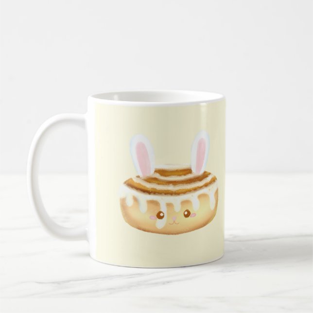 Bunny Sweet Dessert Cinnamon Bun Kaffemugg (Vänster)