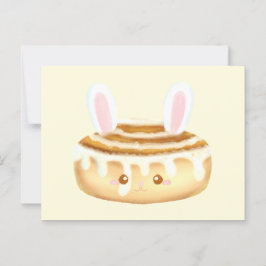 Bunny Sweet Dessert Cinnamon Bun Vykort