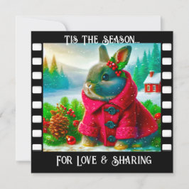 Bunny Sweet Snowy-julkort Inbjudningar