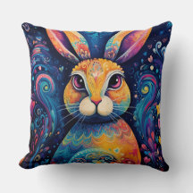 Bunny swirls and hearts Blue