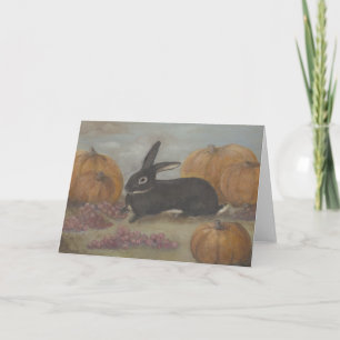 Bunny Thanksgiving Card Helgkort