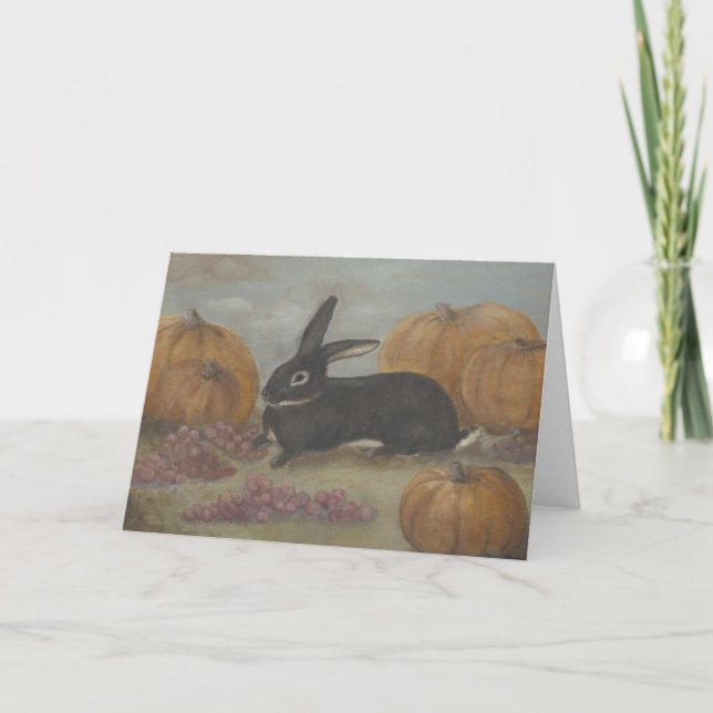 Bunny Thanksgiving Card Helgkort (Framsida)