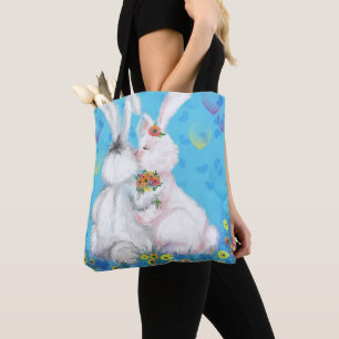 Bunny Tote Bag Hug Tygkasse