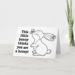 BUNNY TROR ATT DU ÄR EN HONEY *DAUGHTER* BIRTHDAY HELGKORT