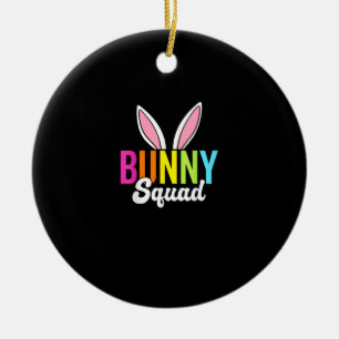 Bunny-trupp, matchande påsk-kanin öron, Påsk p Julgransprydnad Keramik