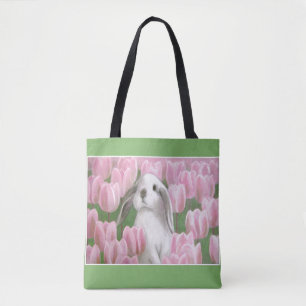 Bunny & Tulips Tygkasse