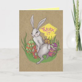 Bunny Twerk Påsk Helgkort