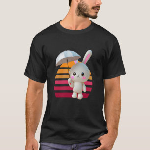 Bunny Umbrella Sunset T Shirt