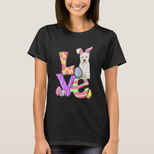 Bunny Väster Highland White Terrier Hund Glad påsk T Shirt