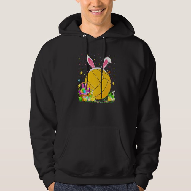 Bunny Vatten Polo Påskägg Hunt Vatten Polo Påsk Hoodie (Framsida)