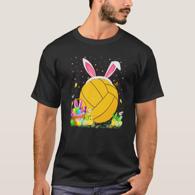 Bunny Vatten Polo Påskägg Hunt Vatten Polo Påsk T Shirt (Framsida)