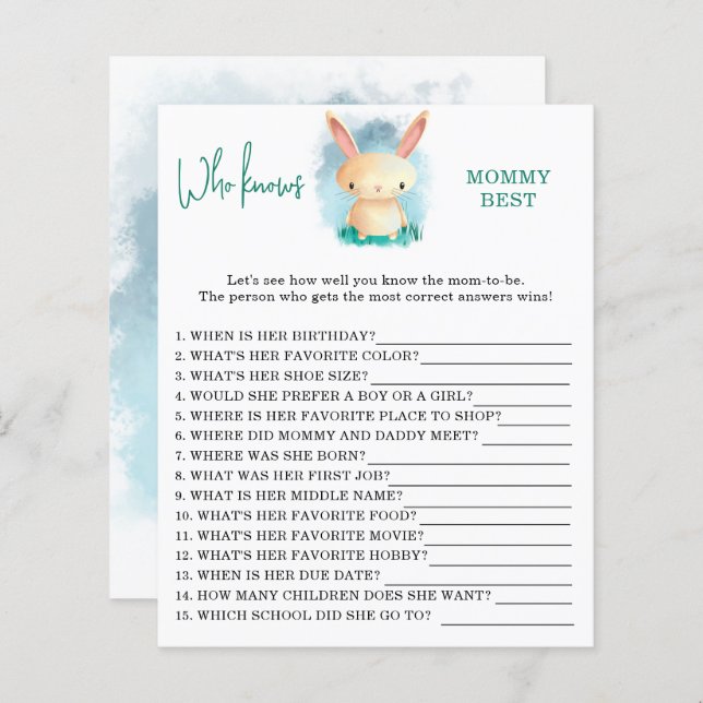 Bunny Vem vet mamma bäst (Fram/baksida)