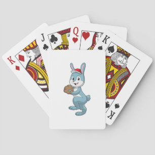 Bunny vid Baseball med baskiska handskar Casinokort