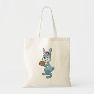 Bunny vid Baseball med baskiska handskar Tygkasse