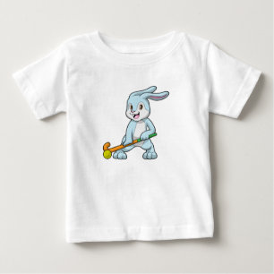 Bunny vid Fält hockey med Hockey stick T Shirt