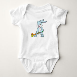 Bunny vid Fält hockey med Hockey stick T Shirt