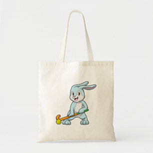 Bunny vid Fält hockey med Hockey stick Tygkasse