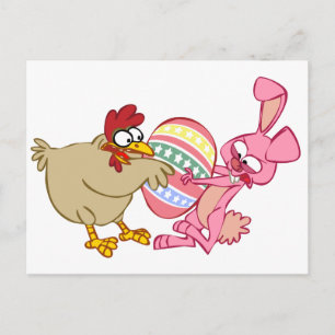 BUNNY VS CHICKEN VYKORT