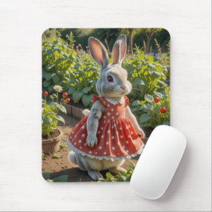 Bunny Wearing a Dress in Tomato Garden Musmatta