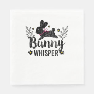 Bunny Whisperer Funny Rabbit Graphic Pappersservett