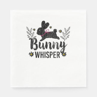 Bunny Whisperer Funny Rabbit Graphic Pappersservett