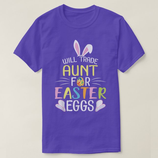 Bunny Will Trade Moster för Påskägg Candy Lycklig  T Shirt (Design framsida)