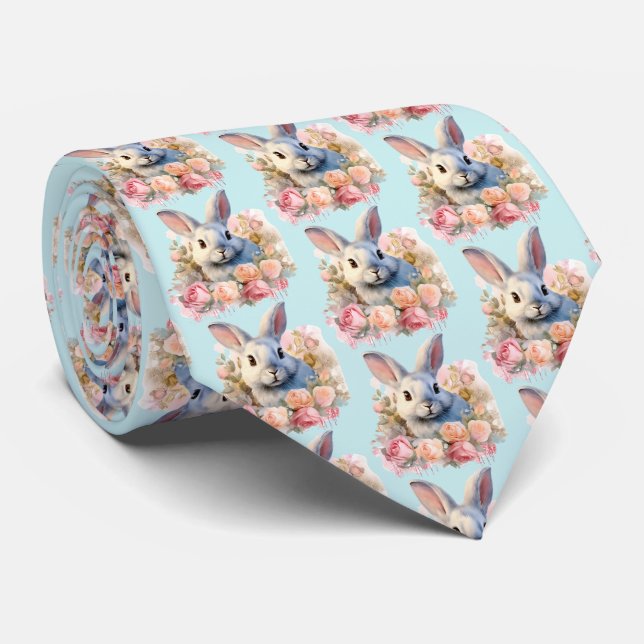 Bunny with a Garland of Roses Cute Pattern Slips (Rullad)
