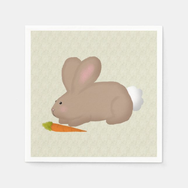 Bunny With Carrot Pappersservett (Framsidan)