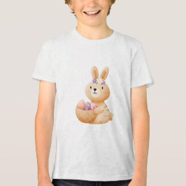 Bunny with Easter Egg Basket T Shirt