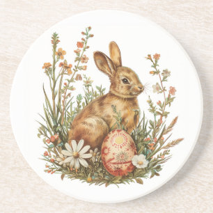 Bunny with Egg Sandstone Underlägg