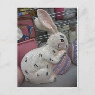 Bunny With Egg Vykort