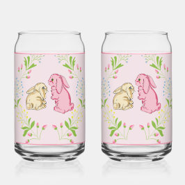 Bunny Wreath Pink Glass