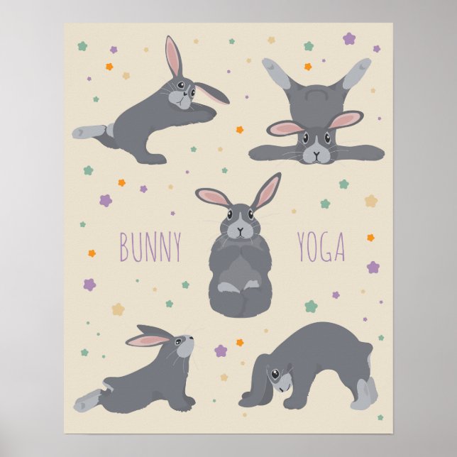 Bunny Yoga Poster (Framsidan)