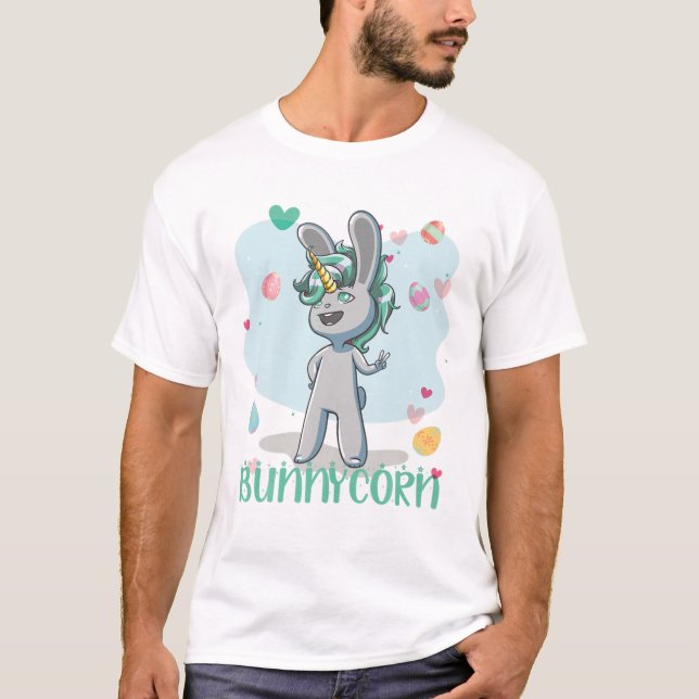 Bunnycorn.Egg Rabbit Ears Magical 2022 T Shirt (Framsida)