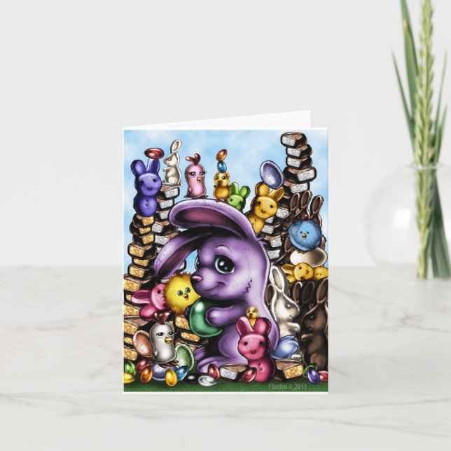 BunnyEaster1b Helgkort (Framsida)