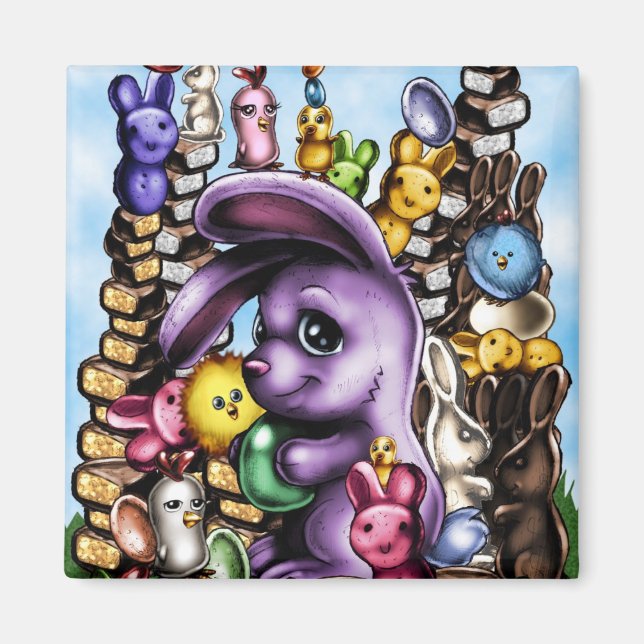 BunnyEaster1b Magnet (Framsidan)