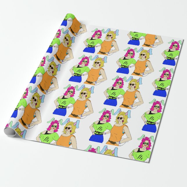 bunnyflickor presentpapper (Utrullad)