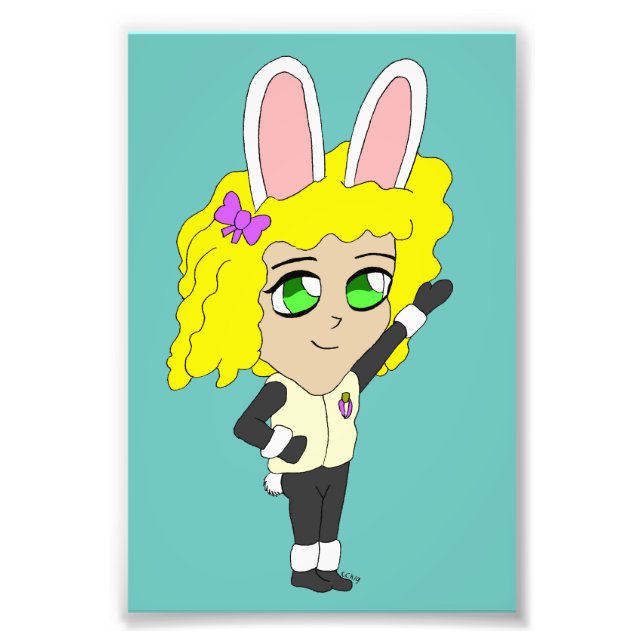 bunnygirl chibi fototryck (Framsidan)