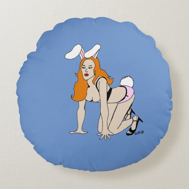 bunnygirl dekorativ kudde (Framsidan)